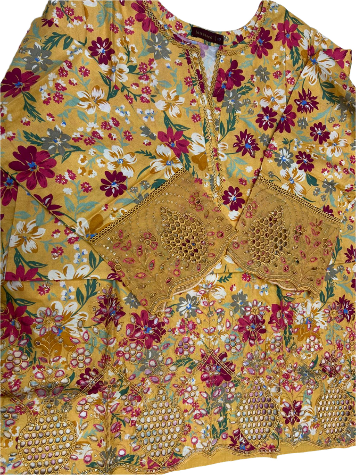 pakistani ready-to-wear BinSaeed lawn Shirt for women-Online Dubai