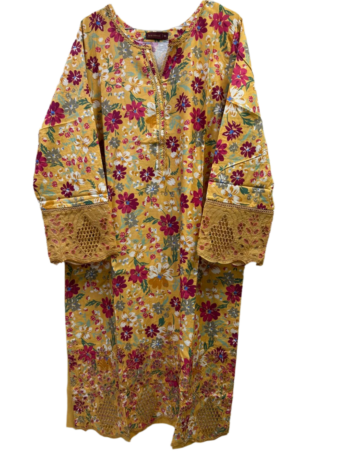 pakistani ready-to-wear BinSaeed lawn Shirt for women Online-Dubai