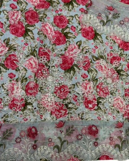 Bin Saeed embroidered khaddar 3PC close-up - premium winter Pakistani dress for women