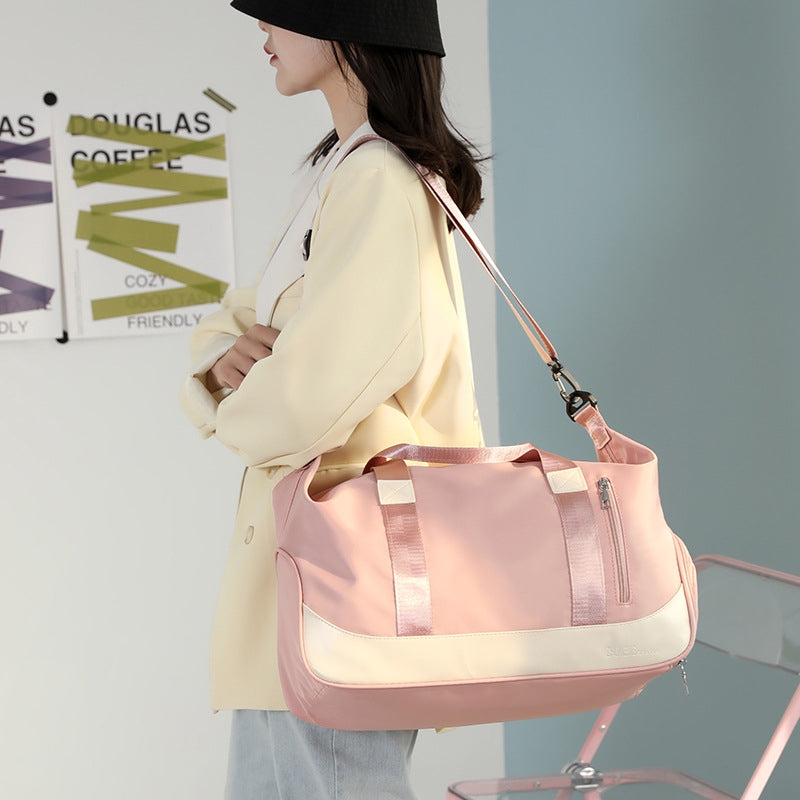 Pink Gym & Travel Duffel Bag with Shoe Compartment – Lightweight, Waterproof, and Spacious -Women fashion Dubai