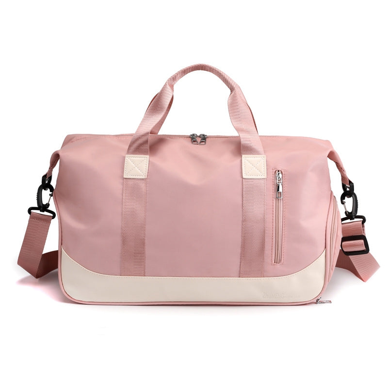 Pink Gym & Travel Duffel Bag with Shoe Compartment – Lightweight, Waterproof, and Spacious Weekender Bag for Women
