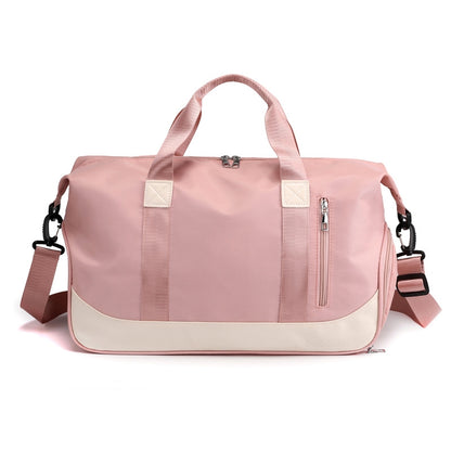 Pink Gym & Travel Duffel Bag with Shoe Compartment – Lightweight, Waterproof, and Spacious Weekender Bag for Women