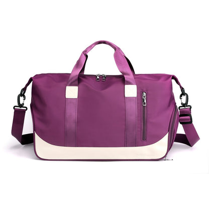 Purple Gym & Travel Duffel Bag with Shoe Compartment – Lightweight, Waterproof, and Spacious Weekender Bag for Women