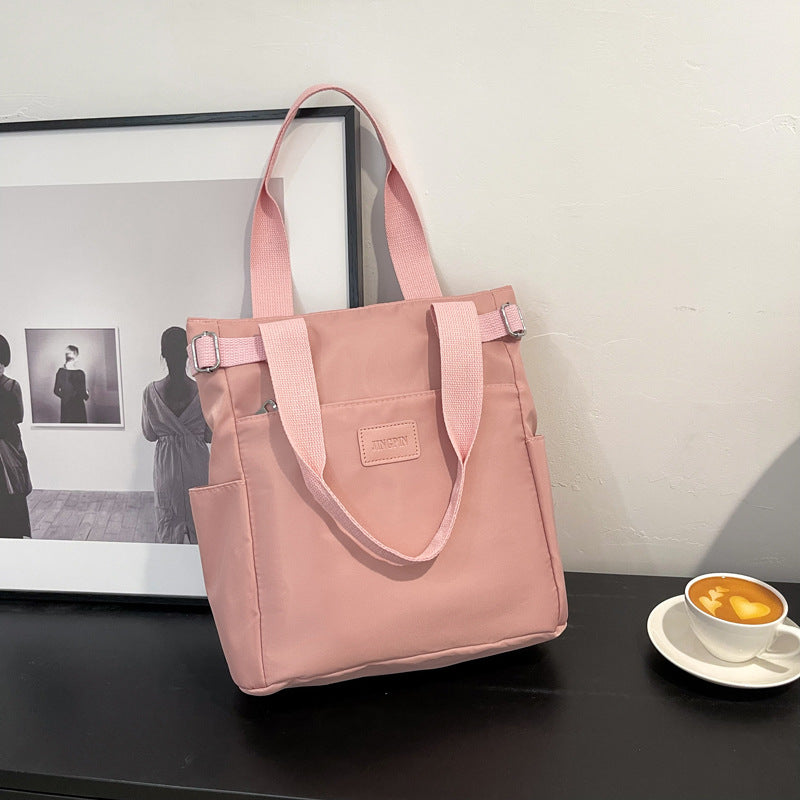 pink shoulder bag with multiple pockets-Women fashion