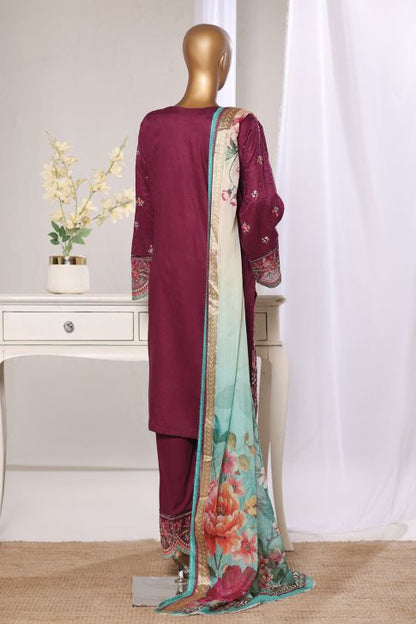 Bin Saeed luxury jacquard 3pc - back view
