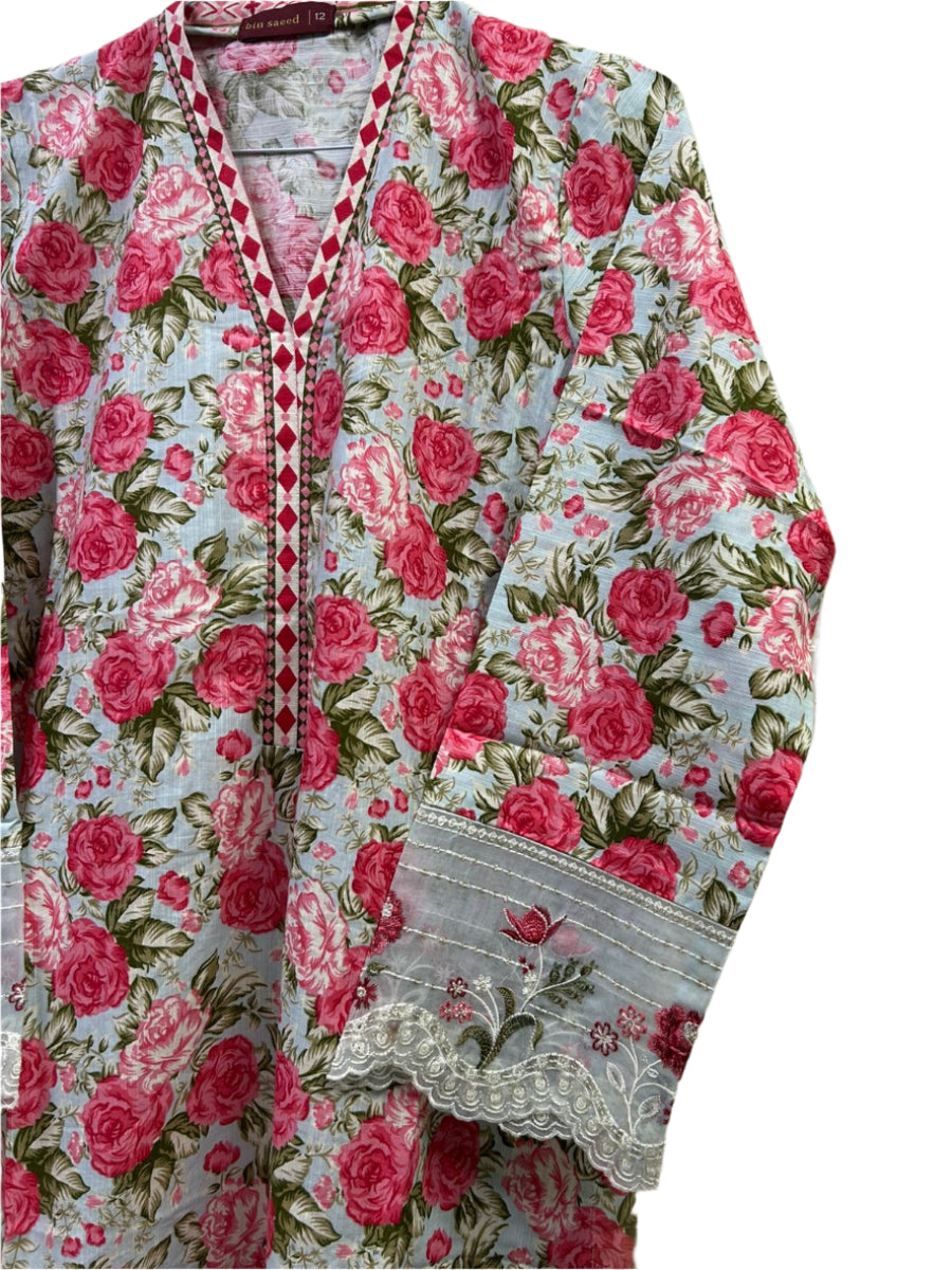Pakistani Embroidered Khaddar 3PC Pret Shirt-BinSaeed-Dubai