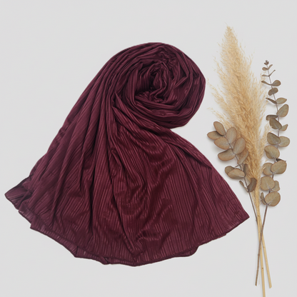 Women's Maroon Jersey Stretch Scarf – D85