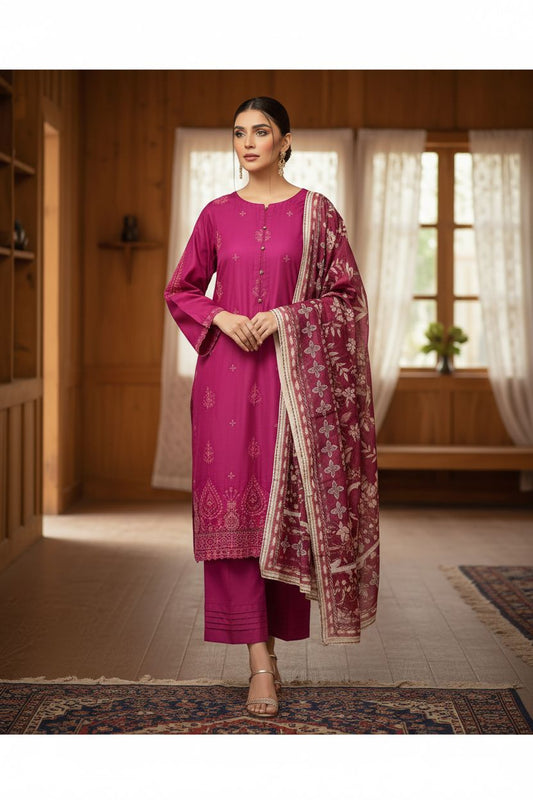Embroidered Lawn 3PC- RW3-05