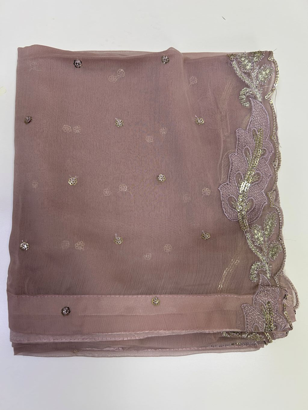Maria.B Inspired Pink Embroidered Chiffon Suit – Stitched 3pc - RW3-105