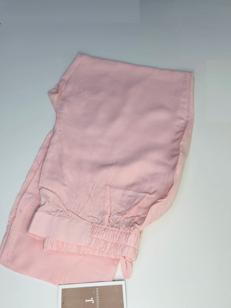 J. Pink Raw Silk Plain Trouser – Women’s Ethnic Bottomwear