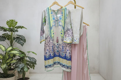 Printed Silk-Stitched 3pc-Online Dubai