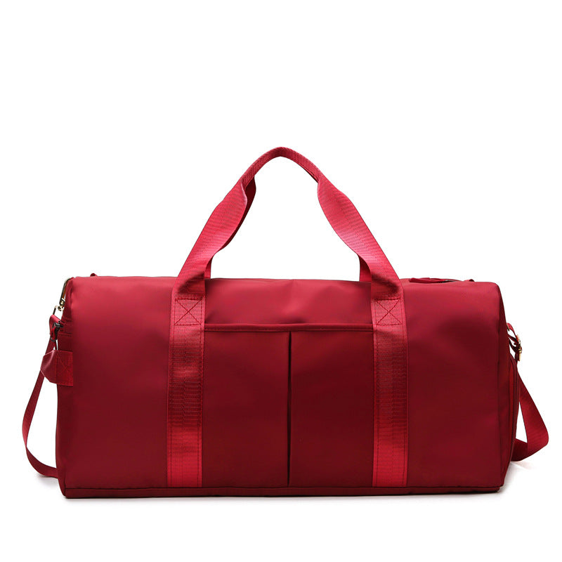 A red travel and gym bag with multiple compartments-Online Shopping Dubai