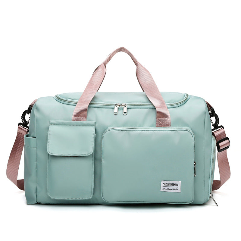 Blue Travel and Gym Bag with Multiple pockets, Shoes compartment-khaas Trends Dubai