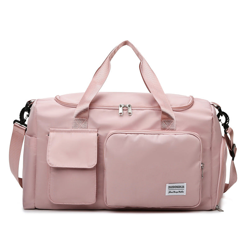 Pink Travel and Gym Bag with Multiple pockets, Shoes compartment-khaas Trends Dubai