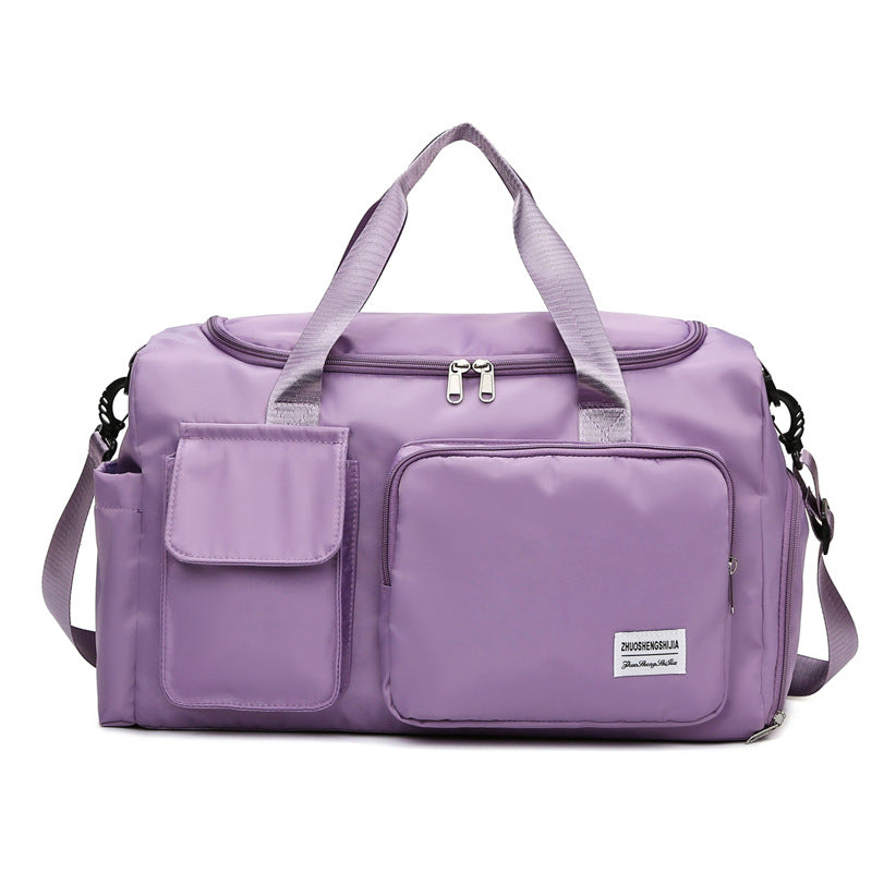 Purple Travel and Gym Bag with Multiple pockets, Shoes compartment-khaas Trends Dubai