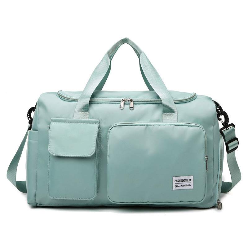 green Travel and Gym Bag with Multiple pockets, Shoes compartment-Women Fashion Dubai