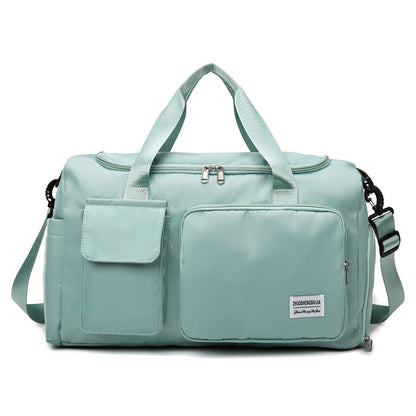green Travel and Gym Bag with Multiple pockets, Shoes compartment-Women Fashion Dubai