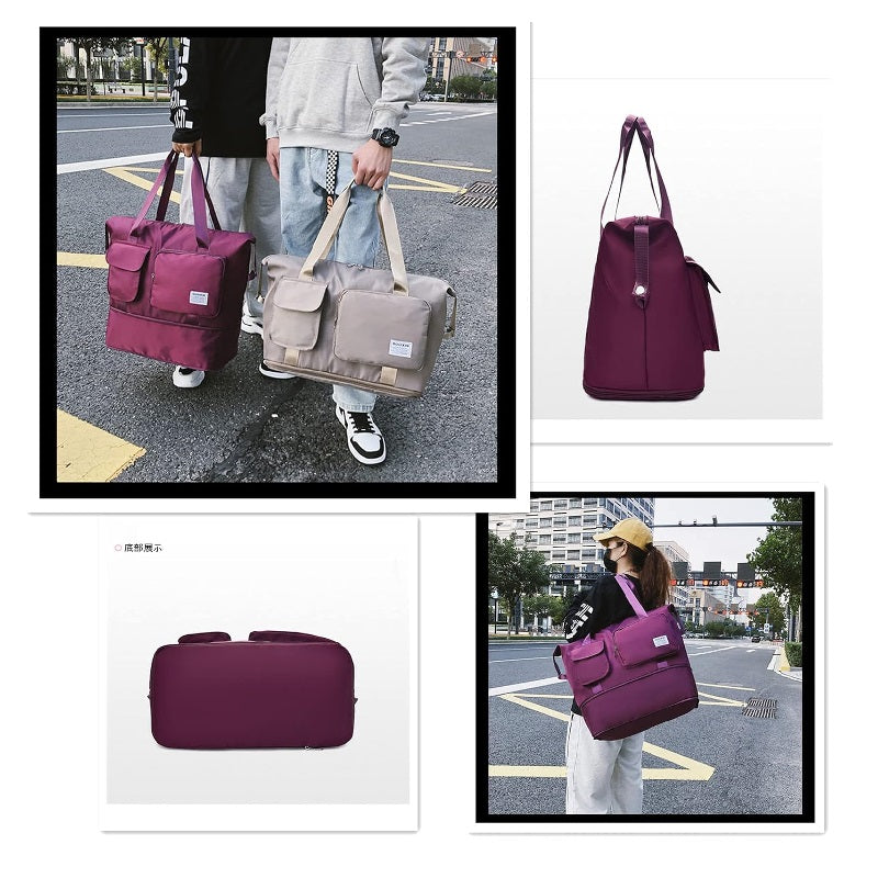 Travel Bag with Single Extension and Multiple Pockets in multiple colors